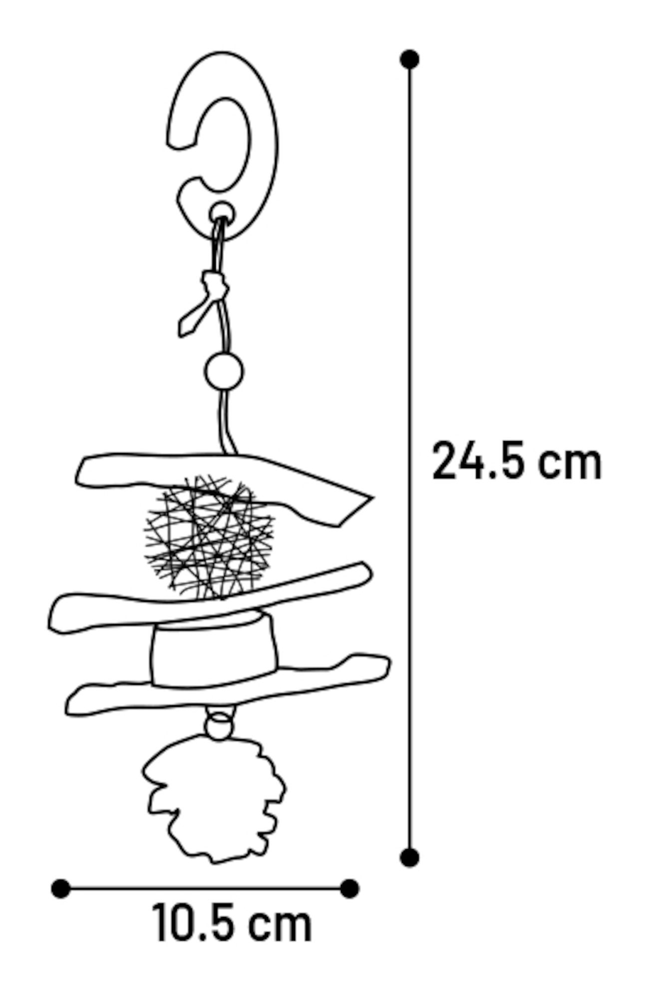 Flamingo Toy Sahra  with ball Beige & Brown