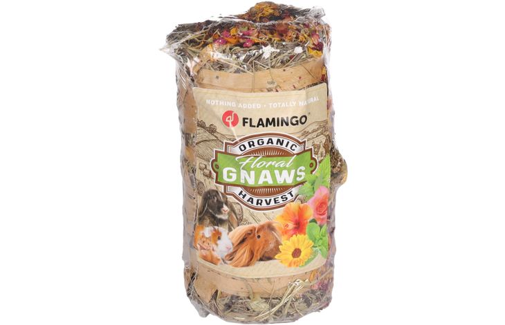 Flamingo Snack Hooirol met bloemen 