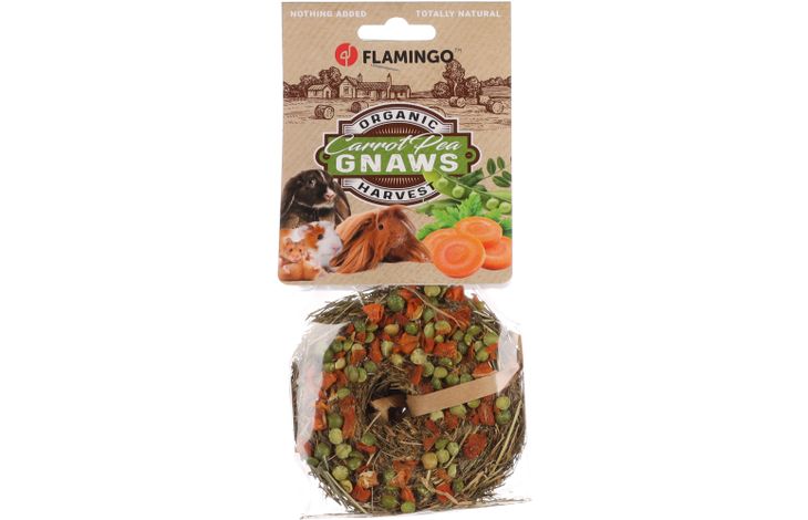 Flamingo Snack Hooidonut met erwten & wortel