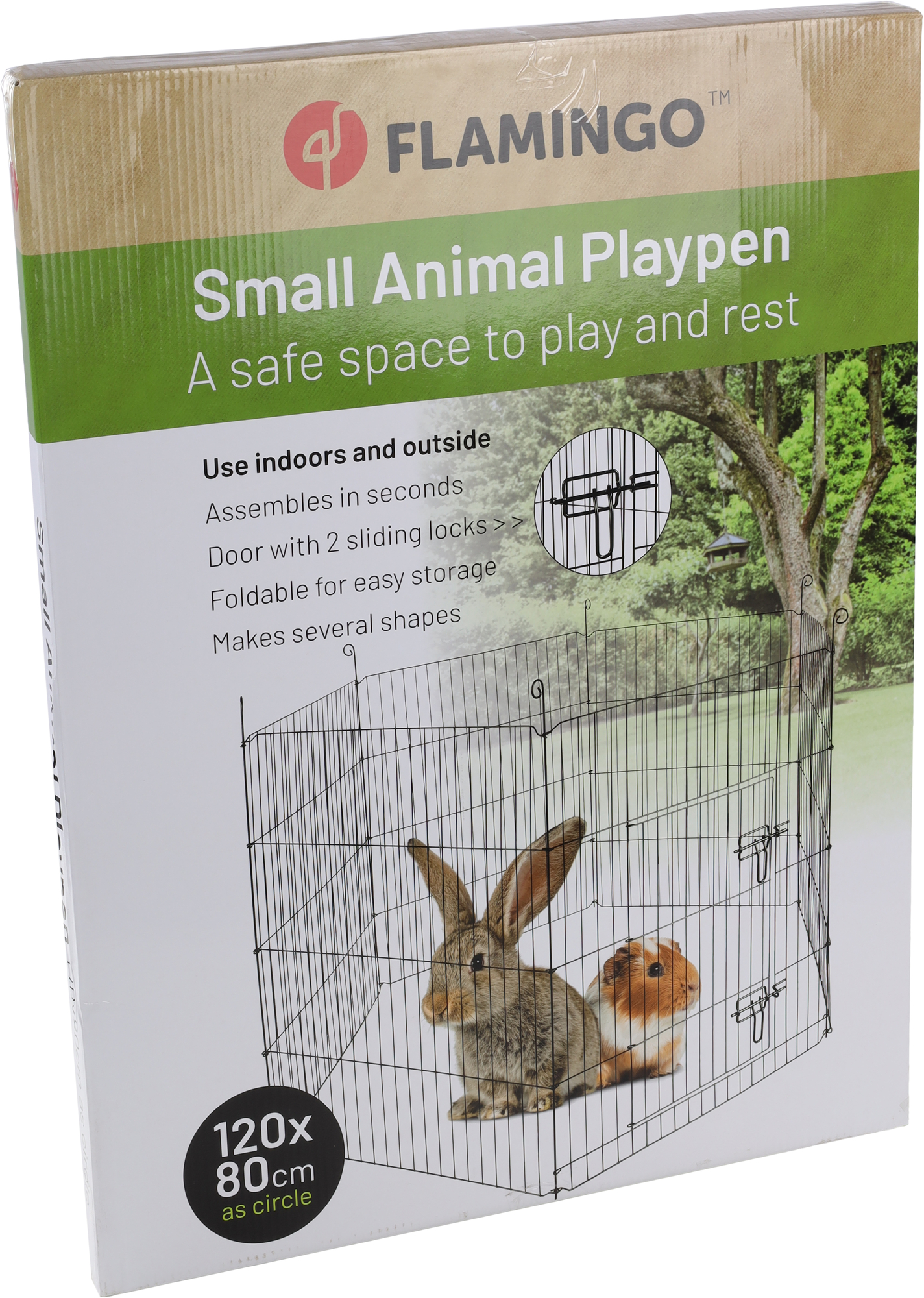 Flamingo Small animal pen Zippo Black