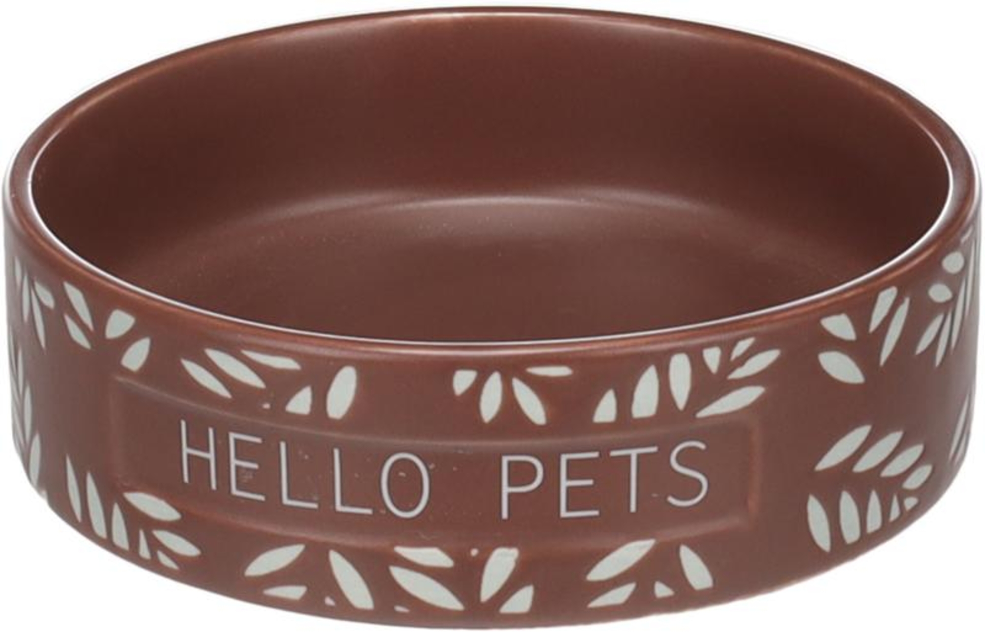 Flamingo Feeding and drinking bowl Guinea pig Leafs Round Brown