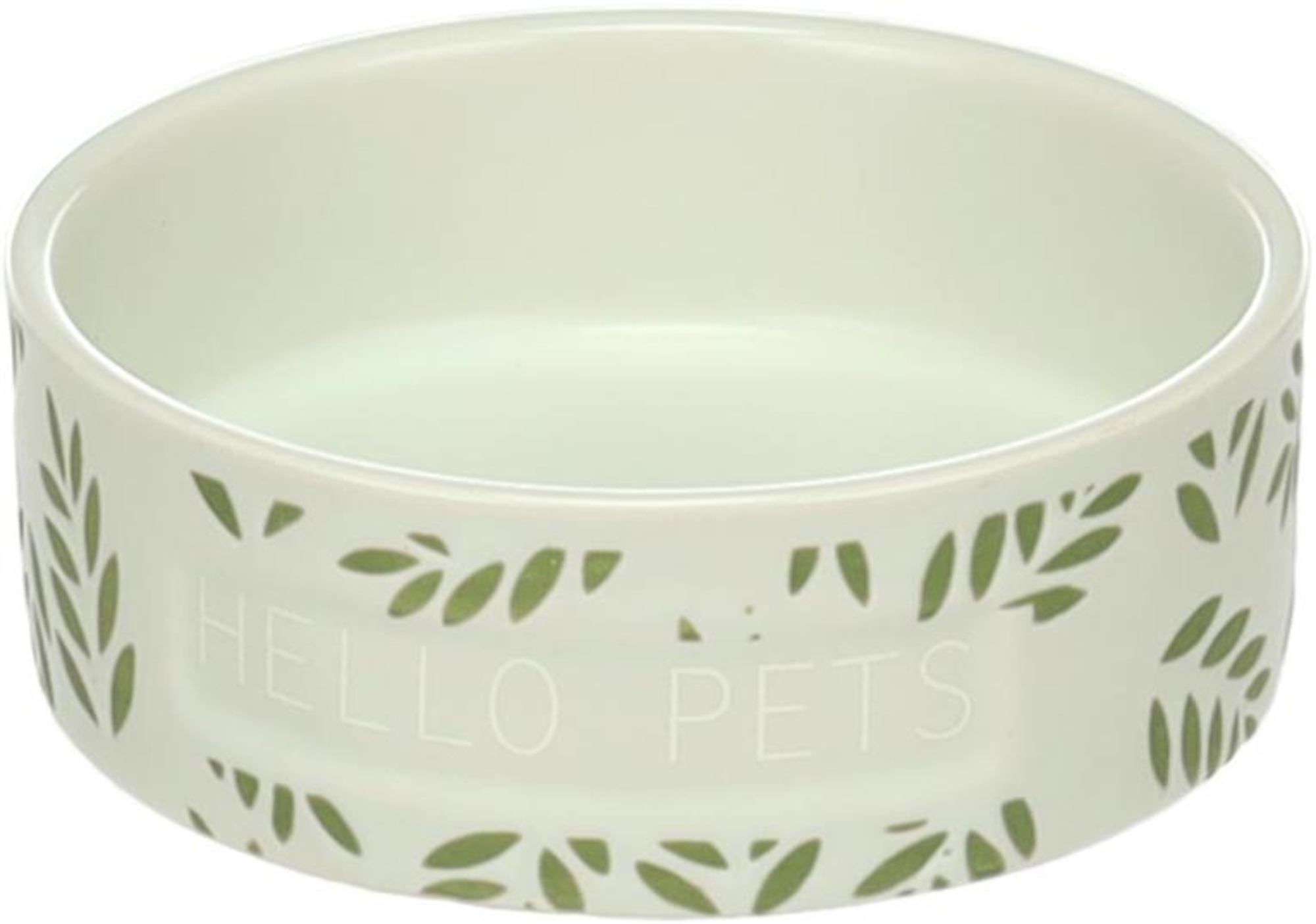 Flamingo Feeding and drinking bowl Hamster Leafs Round Green