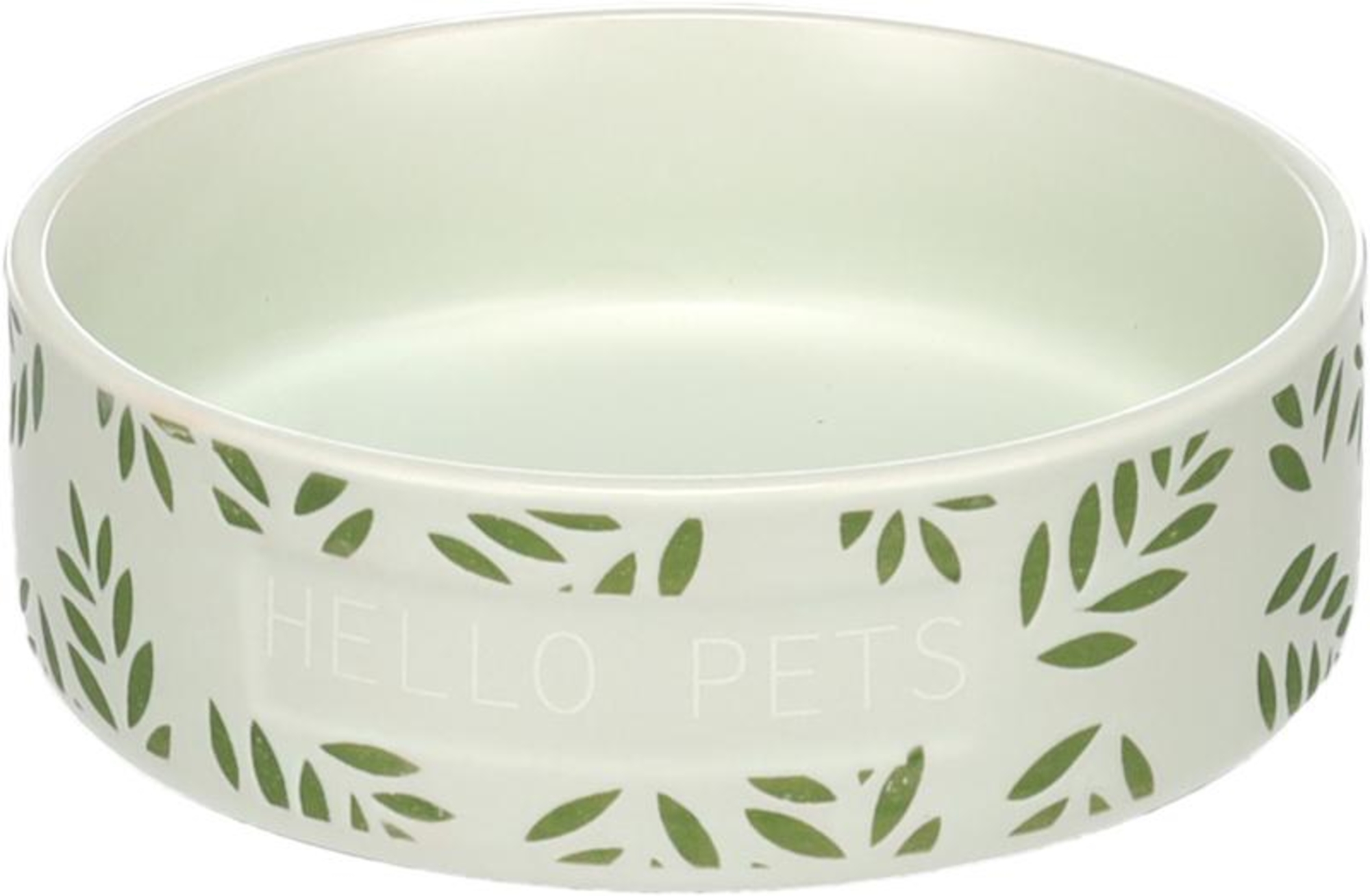 Flamingo Feeding and drinking bowl Rabbit Leafs Round Green