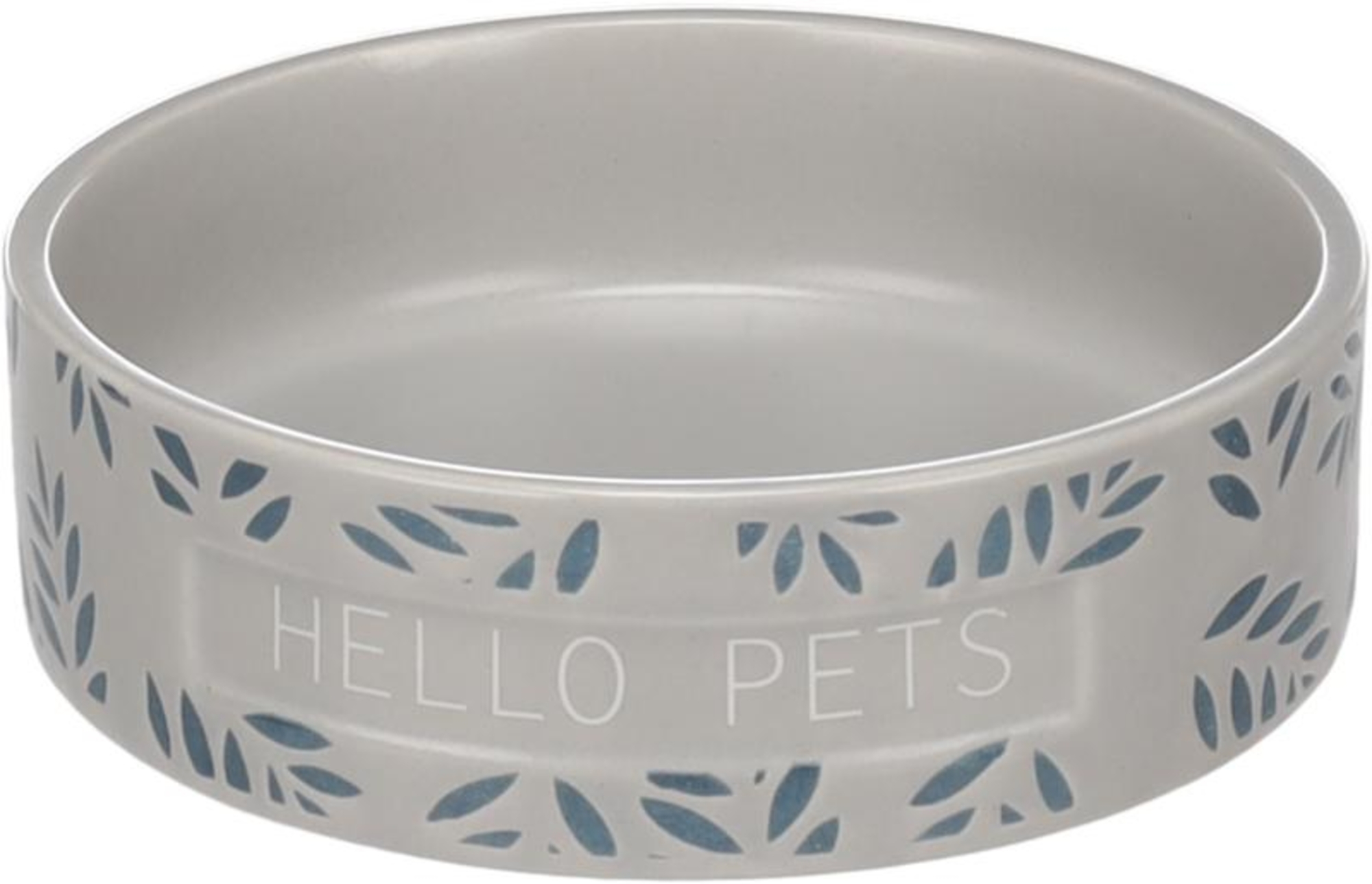 Flamingo Feeding and drinking bowl Guinea pig Leafs Round Grey