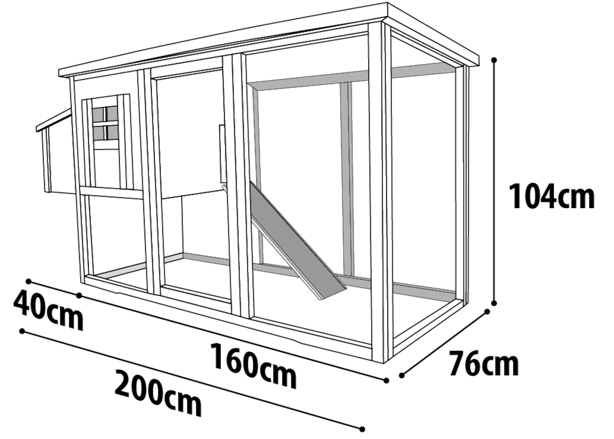 Flamingo Poulailler Palacio Classic Brun