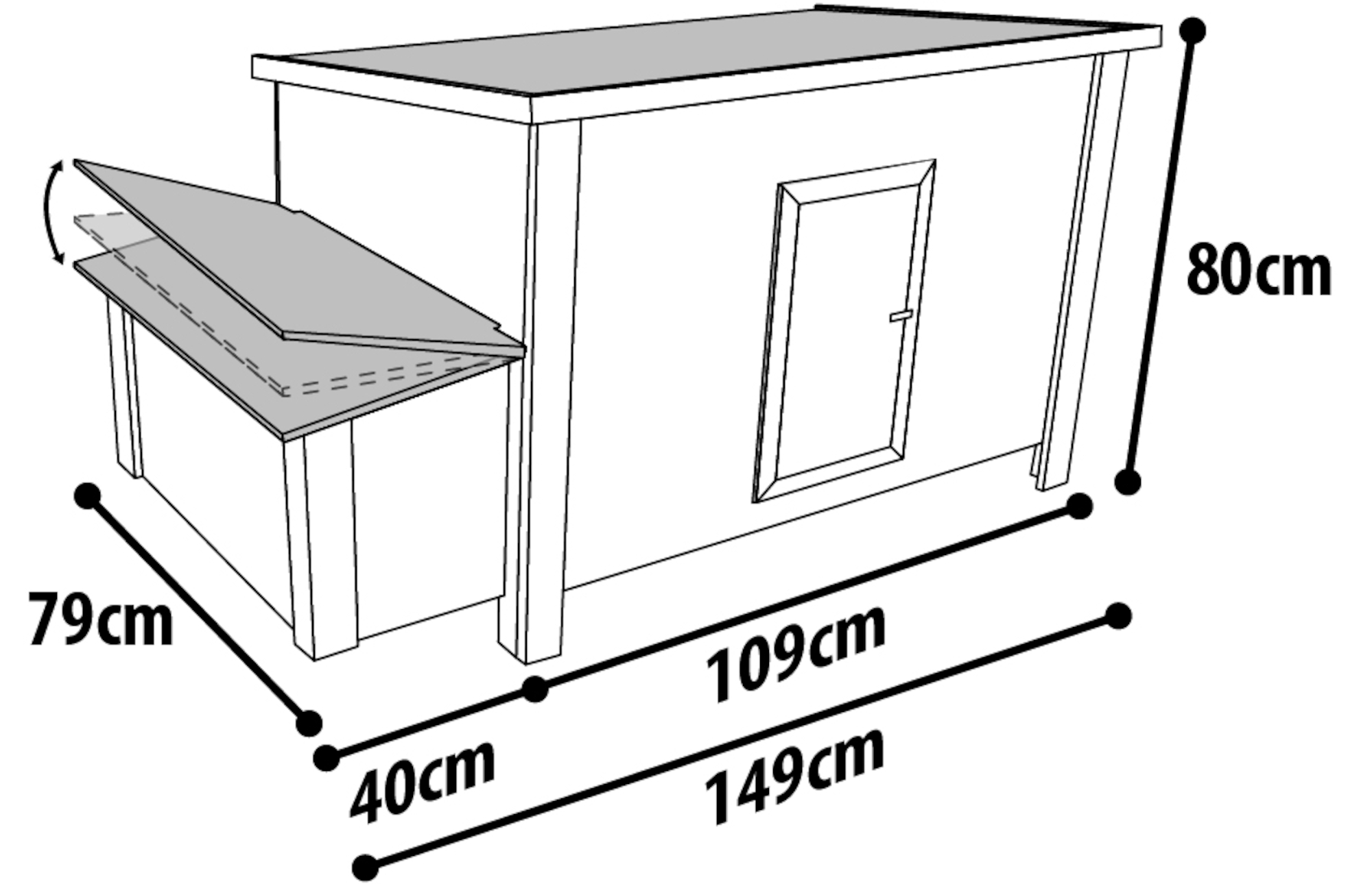 Flamingo Kippenhok Fort Classic Bruin