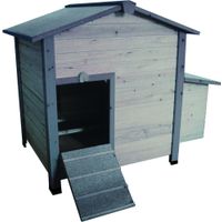 Flamingo Kippenhok Happy Hen Cottage Grijs