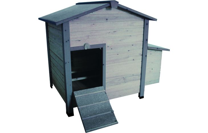 Flamingo Kippenhok Happy Hen Cottage Grijs