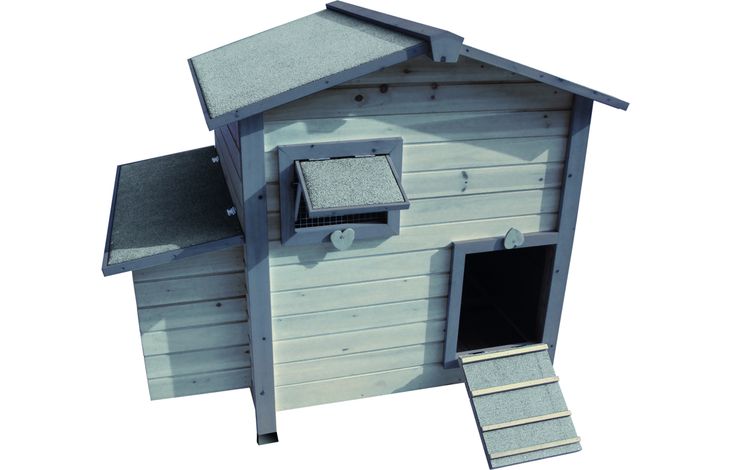 Flamingo Kippenhok Happy Hen Cottage Grijs