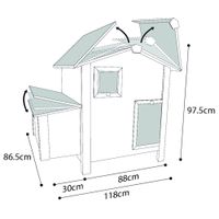 Flamingo Kippenhok Happy Hen Cottage Grijs