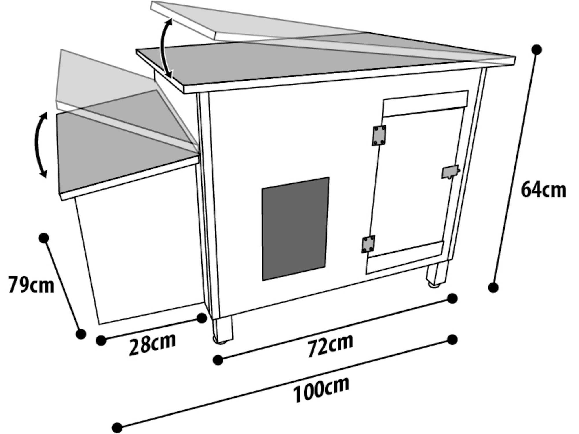 Flamingo Chicken house Ginger Cottage Grey
