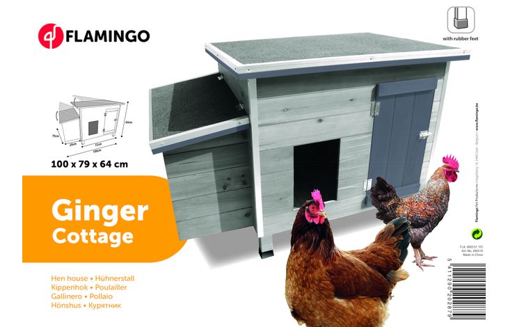 Flamingo Chicken house Ginger Cottage Grey