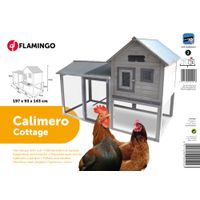 Flamingo Kippenhok Calimero Cottage Grijs