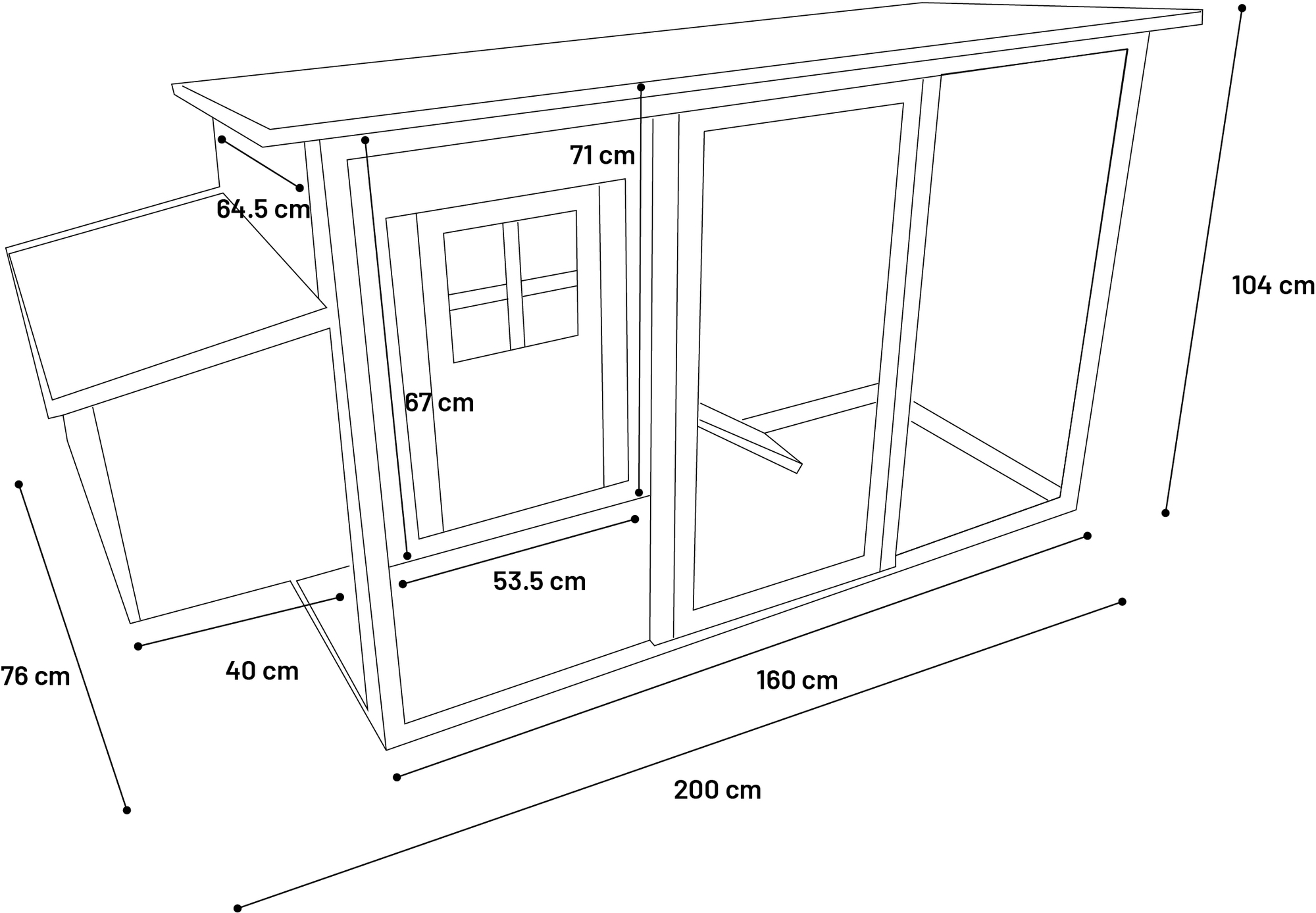 Flamingo Chicken house Palacio Cottage Grey