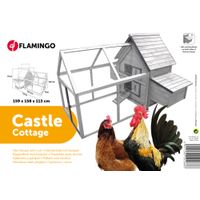 Flamingo Kippenhok Castle Cottage Grijs