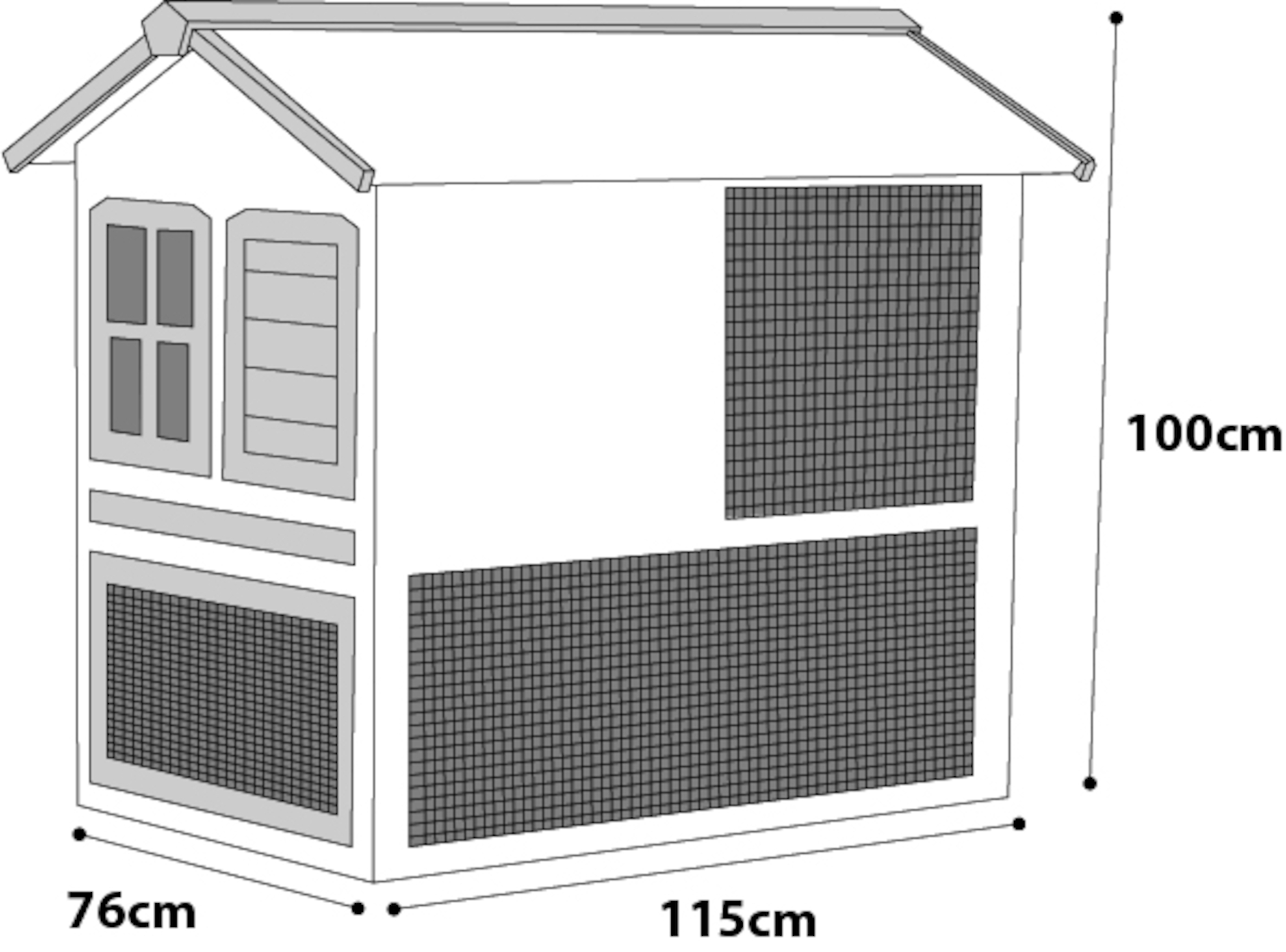 Flamingo Chicken house Condo Scandic White