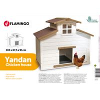 Flamingo Kippenhok Yandan Scandic Wit