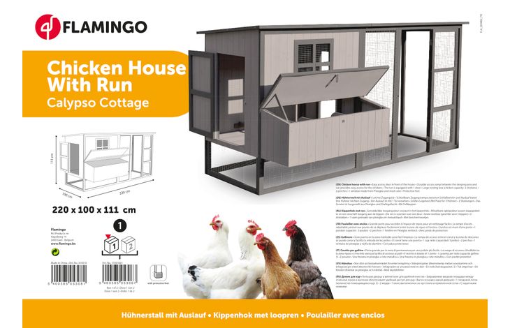 Flamingo Hühnerstall Calypso Cottage Grau