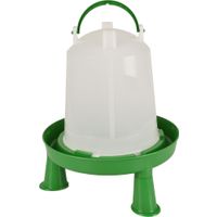 Flamingo Drinkklok met pootjes Pluimvee Twist Groen & Wit
