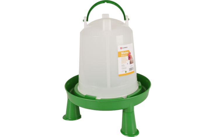 Flamingo Drinkklok met pootjes Pluimvee Twist Groen & Wit