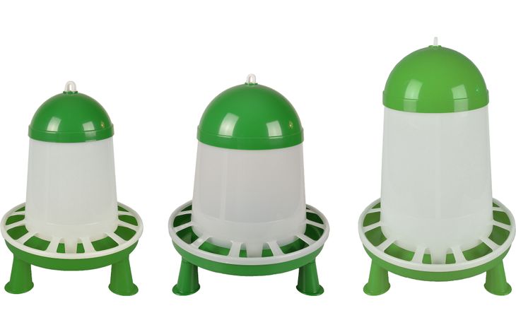 Flamingo Voederbak met pootjes Pluimvee Twist Groen & Wit