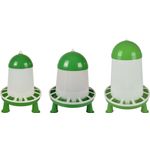 Feeding trough with feet Poultry Twist Green & White