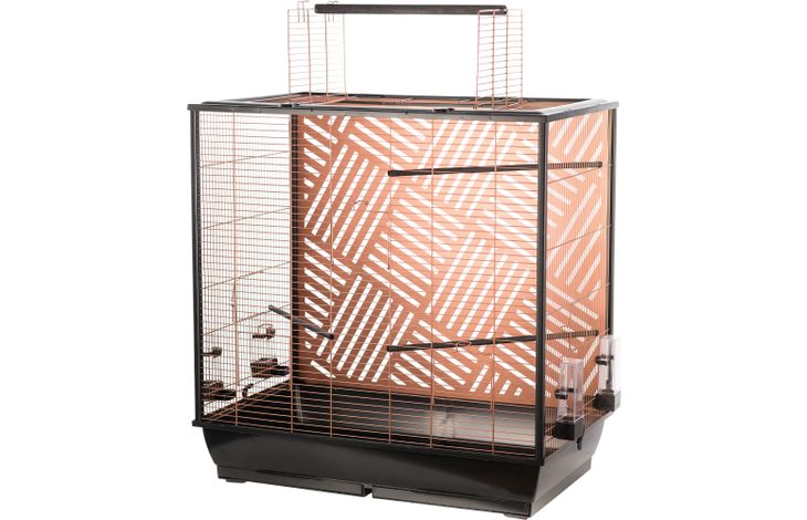 Flamingo Parkietenkooi Siri Koper Zwart