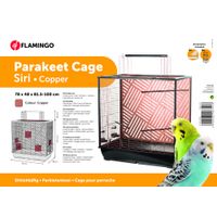 Flamingo Parkietenkooi Siri Koper Zwart