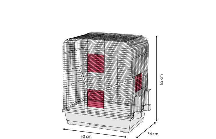 Flamingo Parakeet cage Mona Black Beige