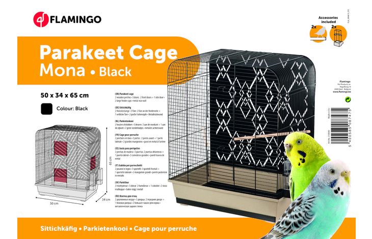Flamingo Parakeet cage Mona Black Beige