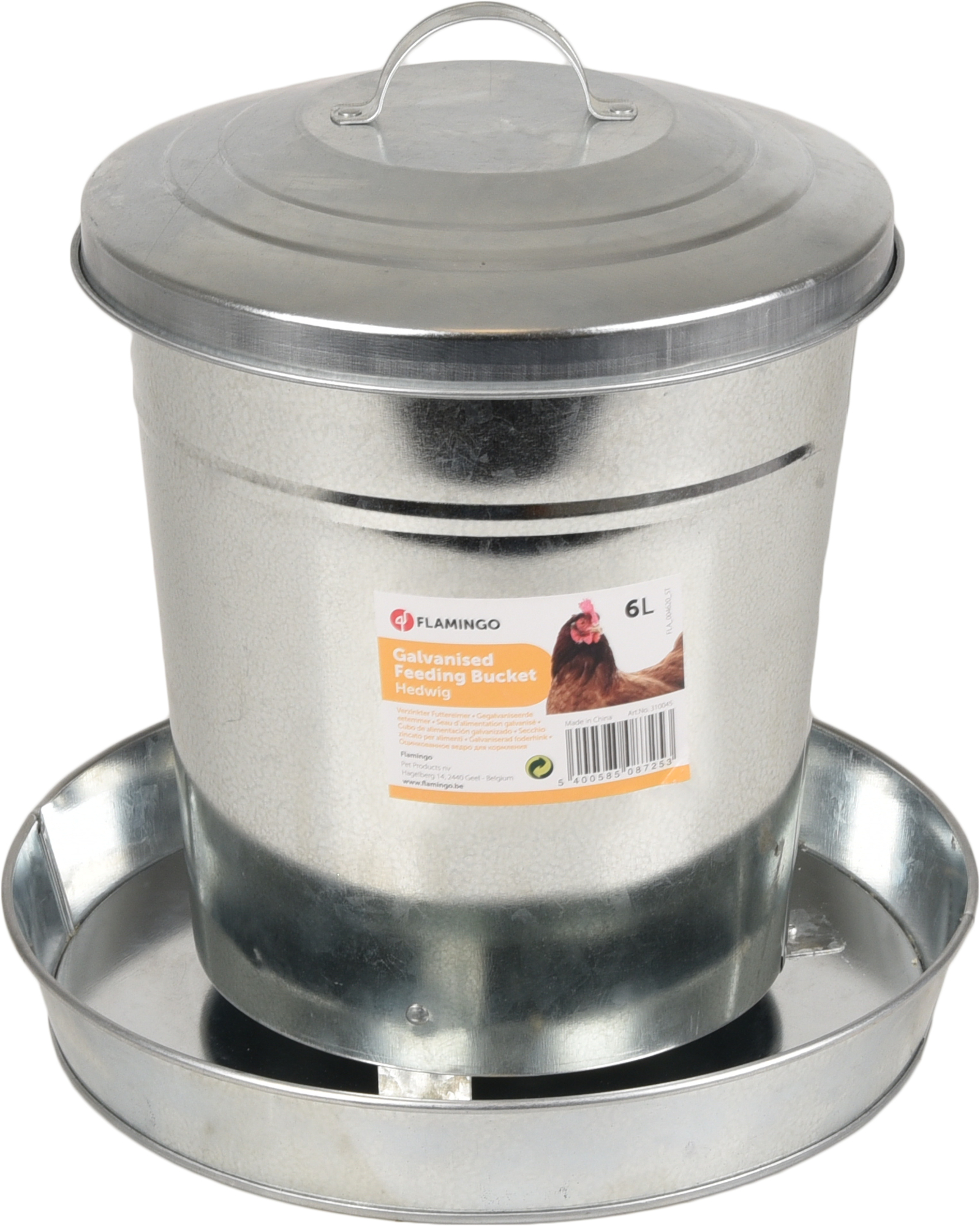 Flamingo Gamelle pour la nourriture Volailles Hedwig Argent
