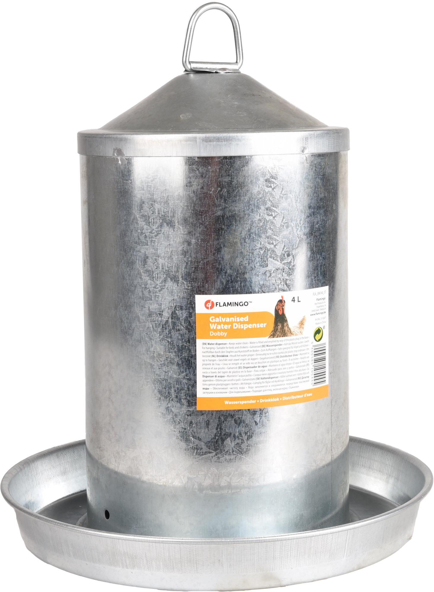 Flamingo Water dispenser Poultry Dobby Silver