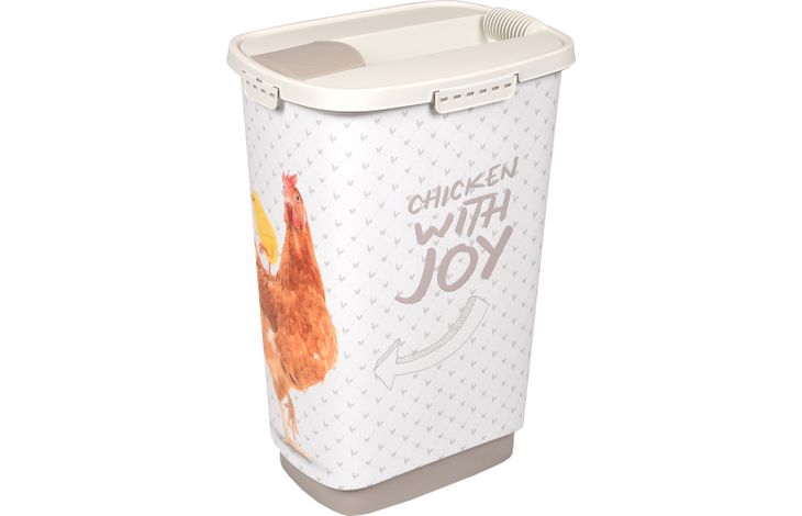 Flamingo Futtertonne Huhn June Rechteck Grau & Beige
