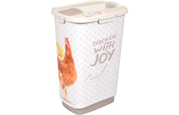 Flamingo Futtertonne Huhn June Rechteck Grau & Beige