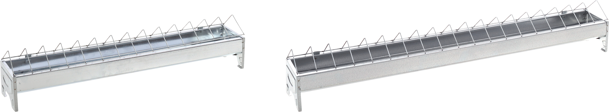 Flamingo Feeding trough Poultry Herka Rectangle Silver