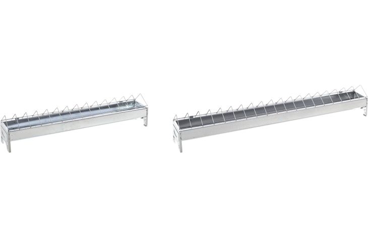 Flamingo Feeding trough Poultry Herka Rectangle Silver