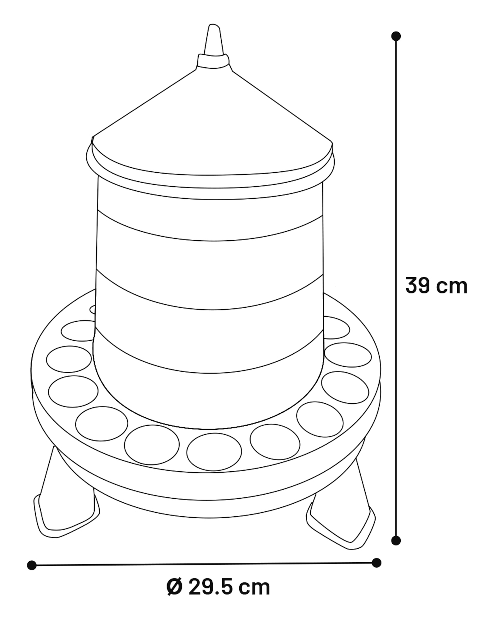 Flamingo Feeding trough Poultry Edna Grey