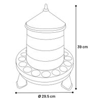 Flamingo Feeding trough Poultry Edna Grey