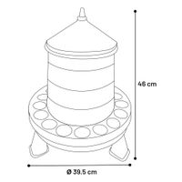 Flamingo Gamelle pour la nourriture Volailles Edna Gris