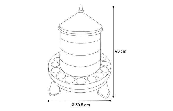 Flamingo Gamelle pour la nourriture Volailles Edna Gris