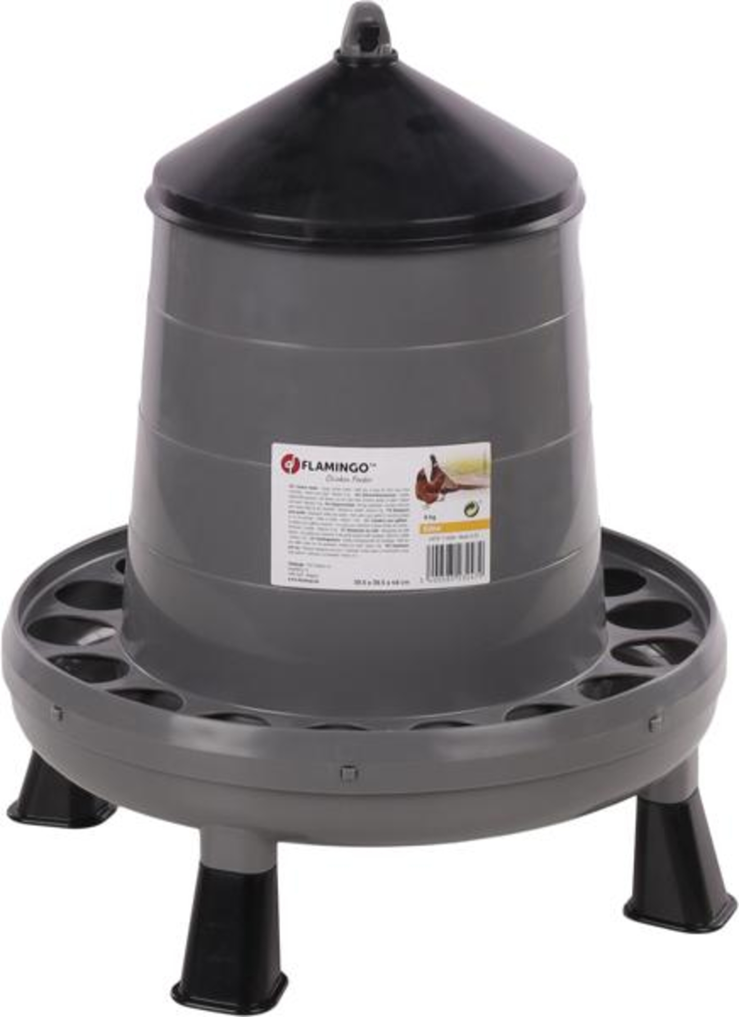 Flamingo Gamelle pour la nourriture Volailles Edna Gris