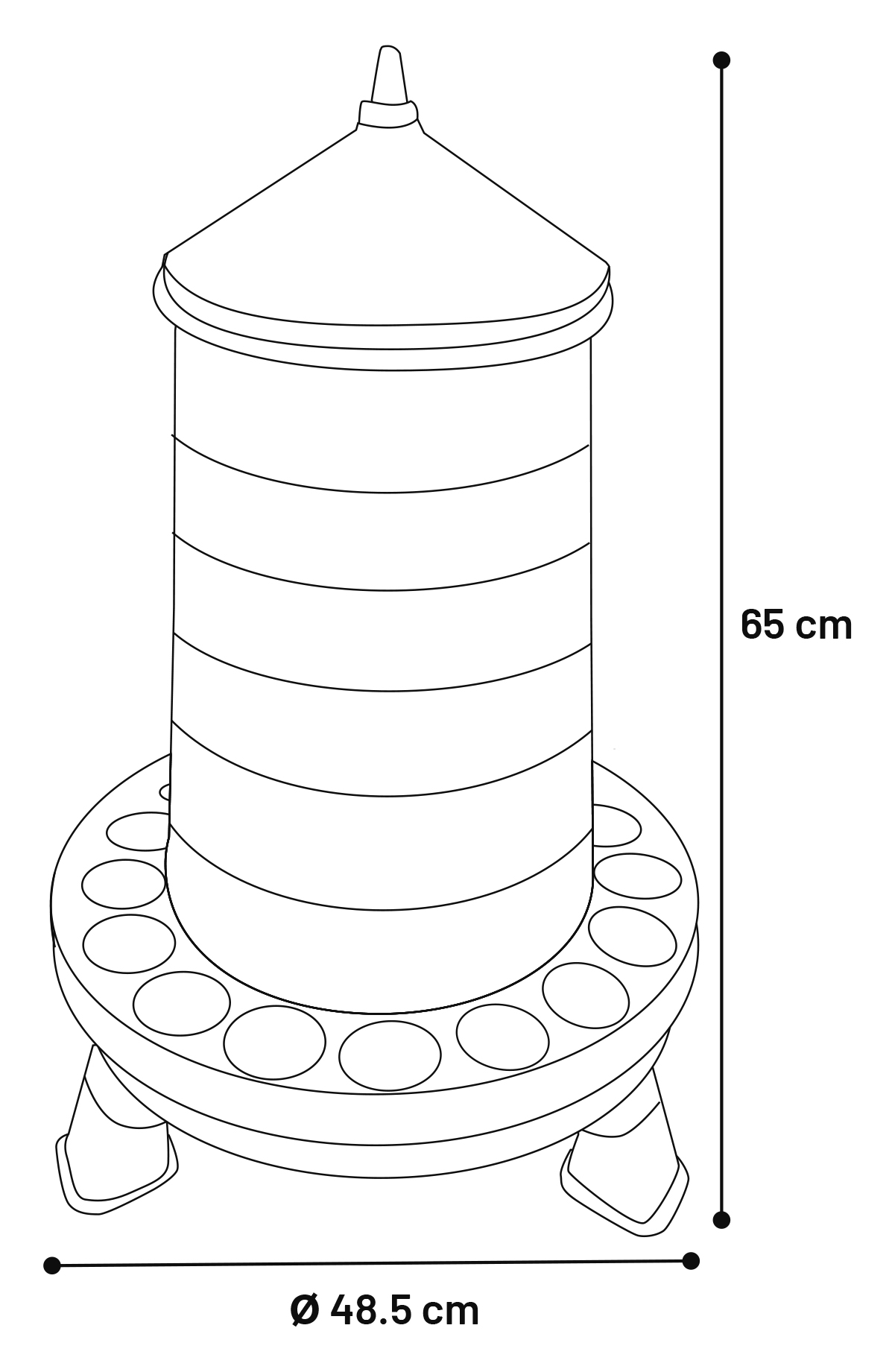 Flamingo Feeding trough Poultry Edna Grey