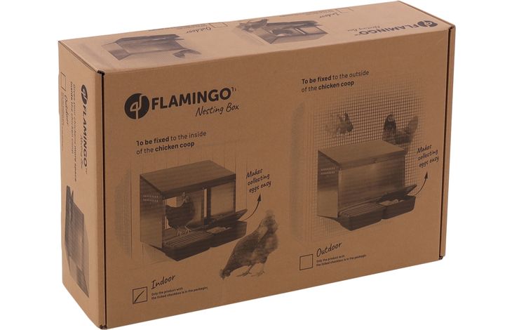 Flamingo Nesting box Julie Farm animals - Metal