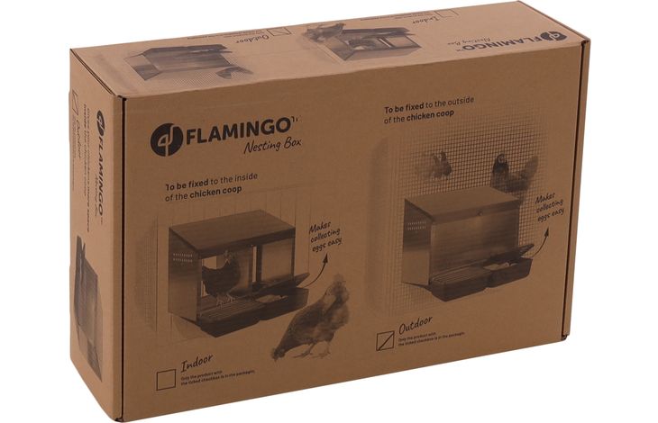 Flamingo Nesting box Julie Farm animals - Metal
