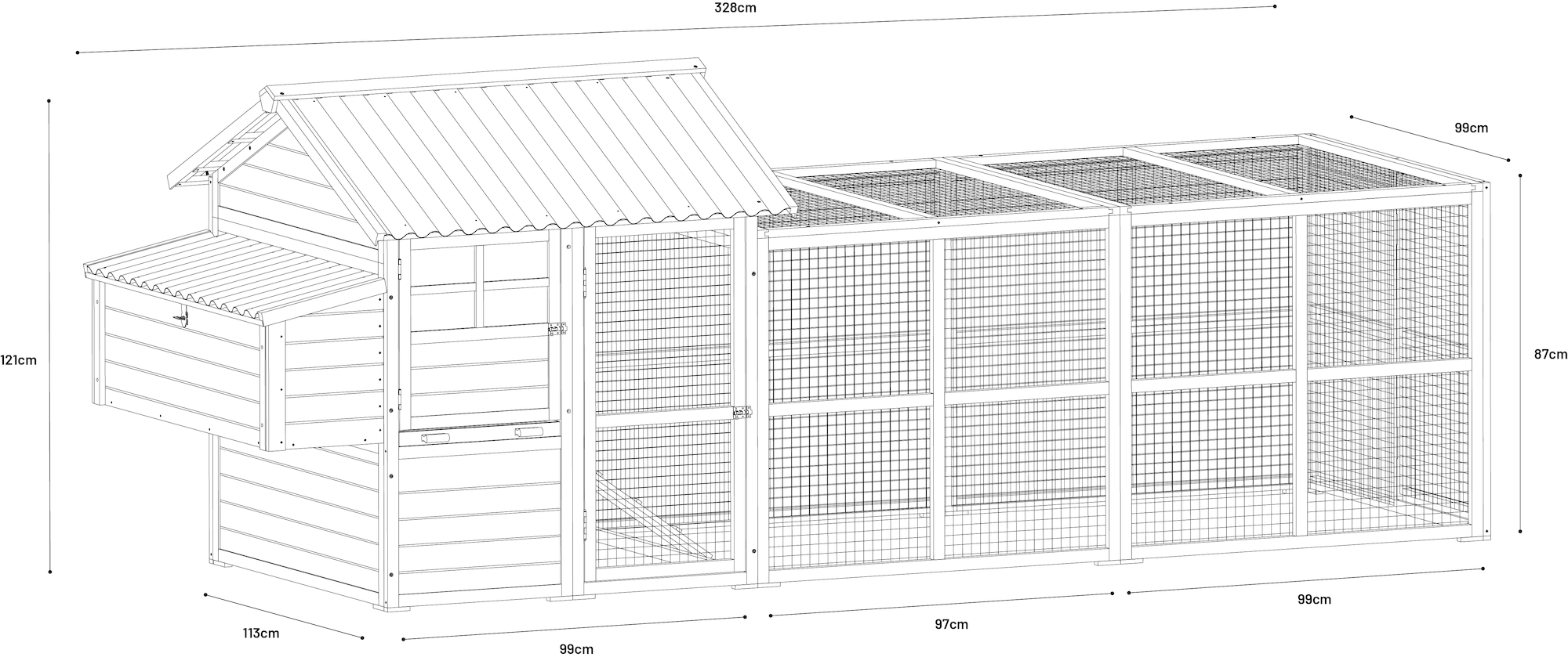 Flamingo Chicken house Zivo Cottage Grey