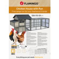Flamingo Kippenhok Zivo Cottage Grijs