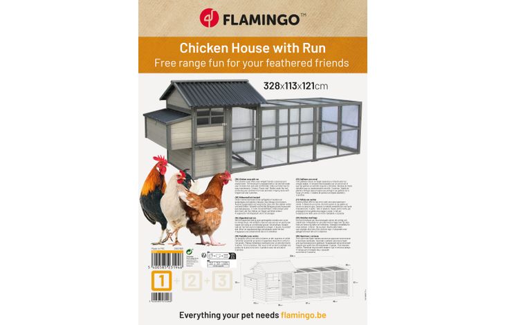 Flamingo Kippenhok Zivo Cottage Grijs