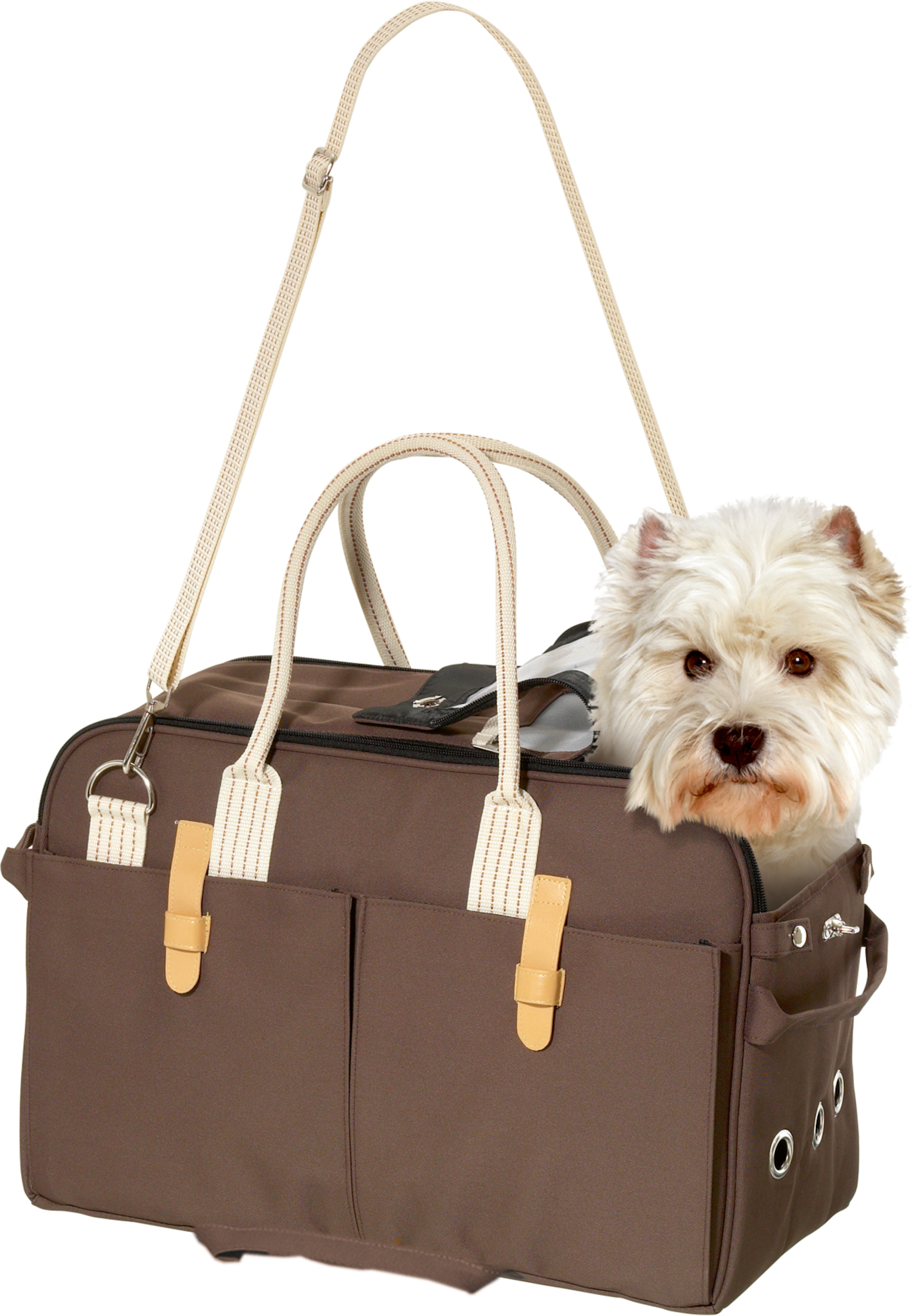 Flamingo Tragetasche Boston Dunkelbraun