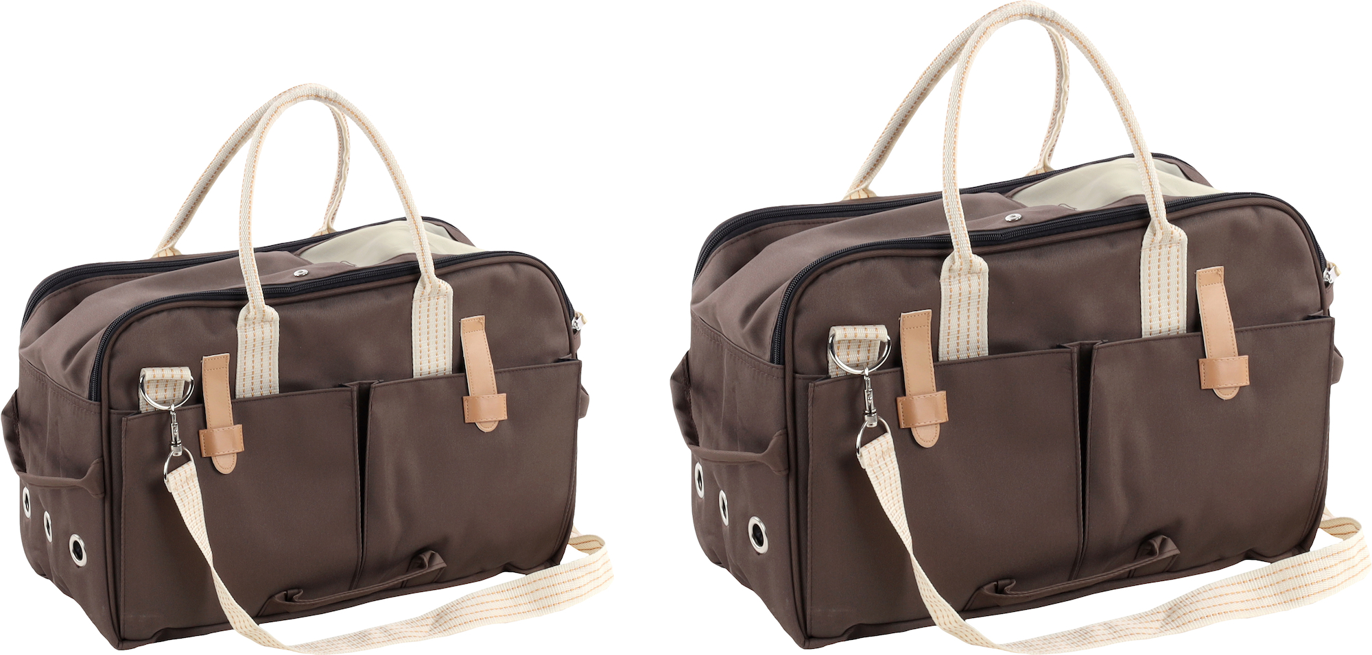 Flamingo Tragetasche Boston Dunkelbraun