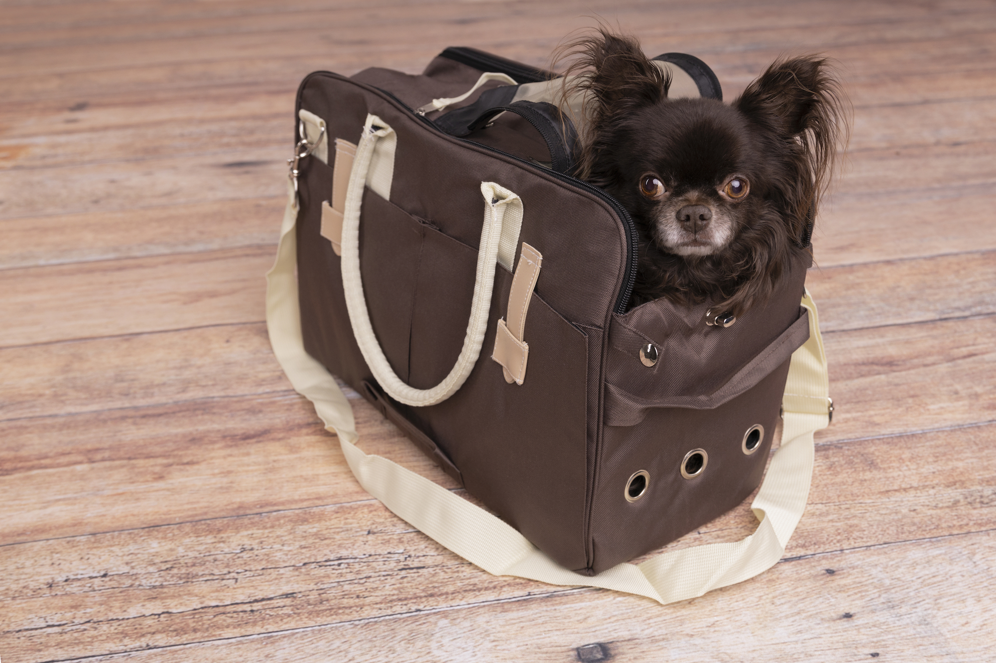 Flamingo Tragetasche Boston Dunkelbraun